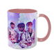 Чашка BTS, розовая с принтом - k-pop 5.0.3.9 фото 1