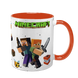 Чашка Minecraft, помаранчева з принтом: Дудли майнкрафт 5.0.4.8 фото