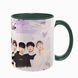 Чашка Stray Kids, темно-зеленая с принтом - k-pop 5.0.3.6 фото