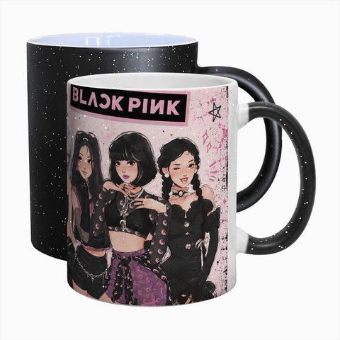 Чашка BLACKPINK, Хамелеон с блестками с принтом - k-pop 5.0.3.19 фото