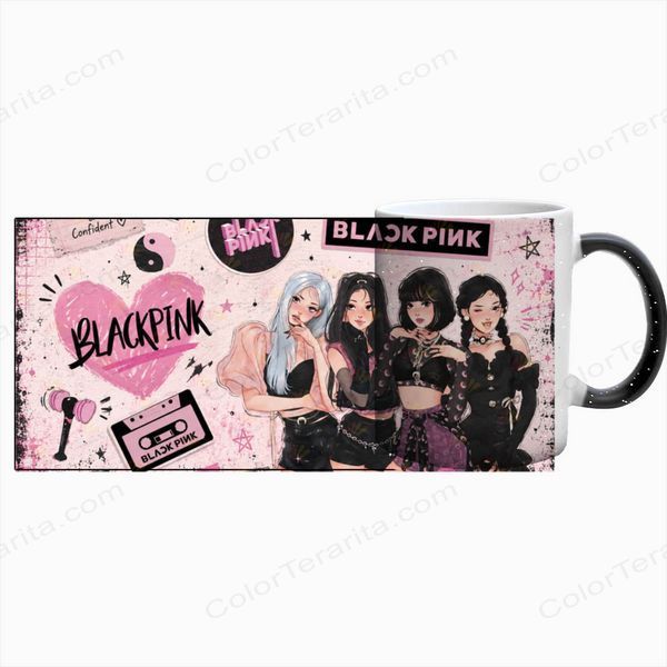Чашка BLACKPINK, Хамелеон с блестками с принтом - k-pop 5.0.3.19 фото