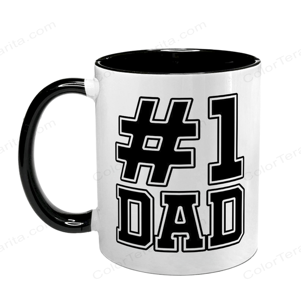 Чашка для Тата, чорна з принтом - №1 DAD 1.2.51-F фото
