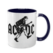 Чашка темно-синя з принтом - AC-DC 5.63 фото
