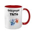 Чашка для Татуся, червона з принтом: Ручки 1.2.12-F фото