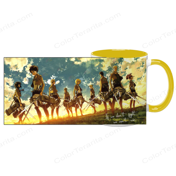 Чашка аніме, жовта з принтом - Attack on Titan 5.0.2.16 фото