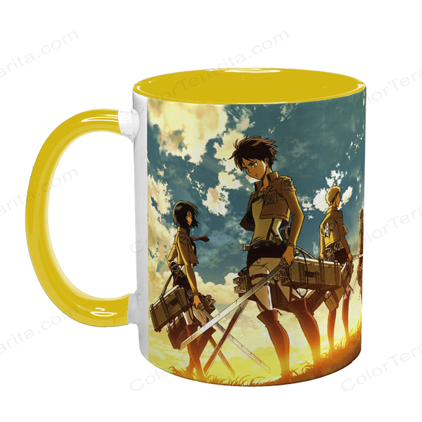 Чашка аніме, жовта з принтом - Attack on Titan 5.0.2.16 фото