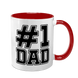 Чашка для Татуся, червона з принтом - №1 DAD 1.2.51-F фото