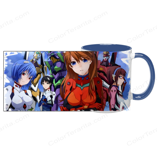 Чашка аніме, синя з принтом - Евангелион ( Evangelion ) 5.0.2.3 фото