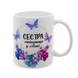 Чашка для Сестри, біла з принтом: З метеликами 1.11.8-F фото
