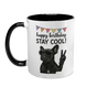 Чашка до Дня Народження, чорна з принтом - Happy Birthday STAY COOL 6.1.15 фото 2