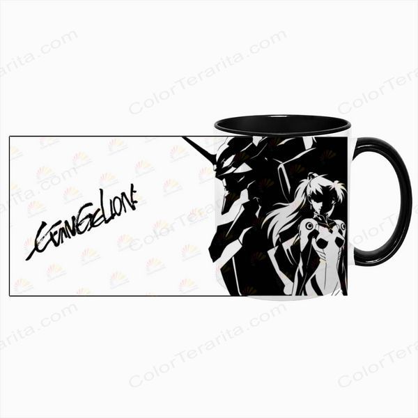 Чашка аніме, чорна з принтом - Аска - Евангелион ( Evangelion ) 5.0.2.6 фото