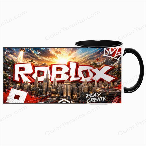 Чашка Roblox, чорна з принтом - Roblox 5.0.5.9 фото