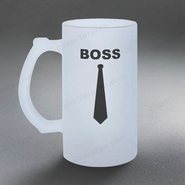Бокал для руководителя, 0,5л матовый: BOSS 8.1.19-05KM фото