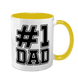 Чашка для Татка, жовта з принтом - №1 DAD 1.2.51-F фото