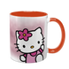 Чашка Hello Kitty, помаранчева з принтом - хелло китти 5.39 фото