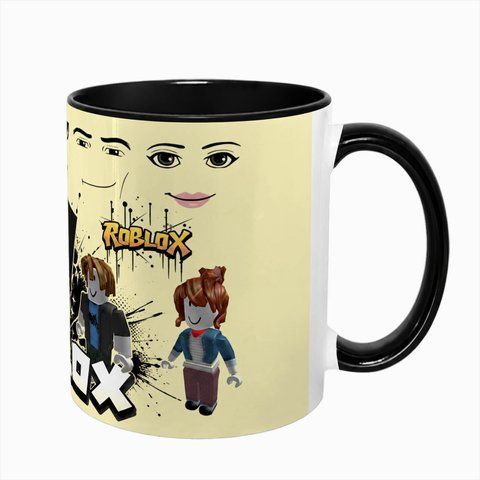 Чашка Roblox, черная с принтом - коллаж 5.0.5.19 фото