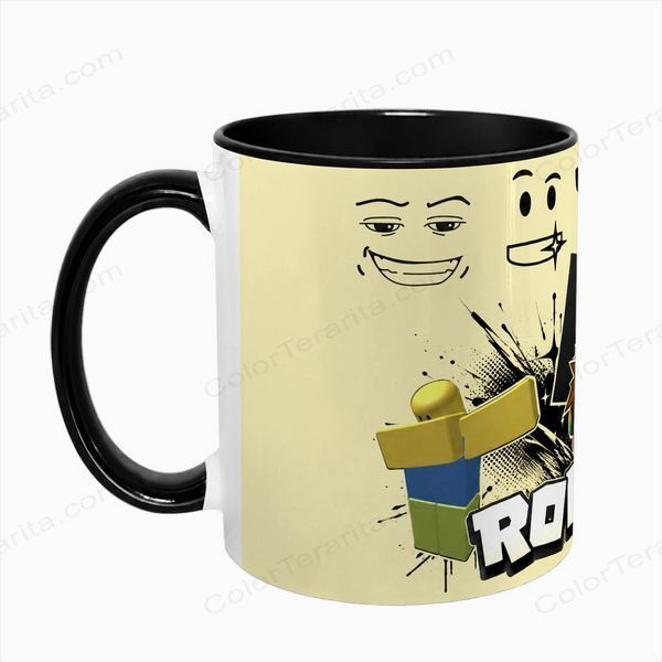 Чашка Roblox, чорна з принтом - колаж 5.0.5.19 фото