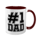 Чашка для Татуся, бордова з принтом - №1 DAD 1.2.51-F фото