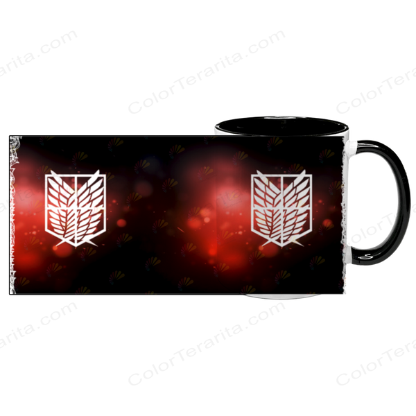 Чашка аніме, чорна з принтом - Корпус розвідників - Атака Титанів ( Attack on Titan ) 5.0.2.14 фото