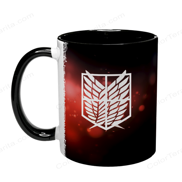 Чашка аніме, чорна з принтом - Корпус розвідників - Атака Титанів ( Attack on Titan ) 5.0.2.14 фото