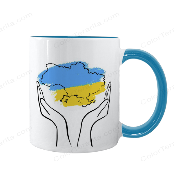 Чашка голубая с принтом - Я Украинка 4.3 фото