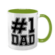 Чашка для Тата, салатова з принтом - №1 DAD 1.2.51-F фото