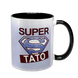 Чашка для Тата, чорна з принтом - SUPER Тато 1.2.33-F фото